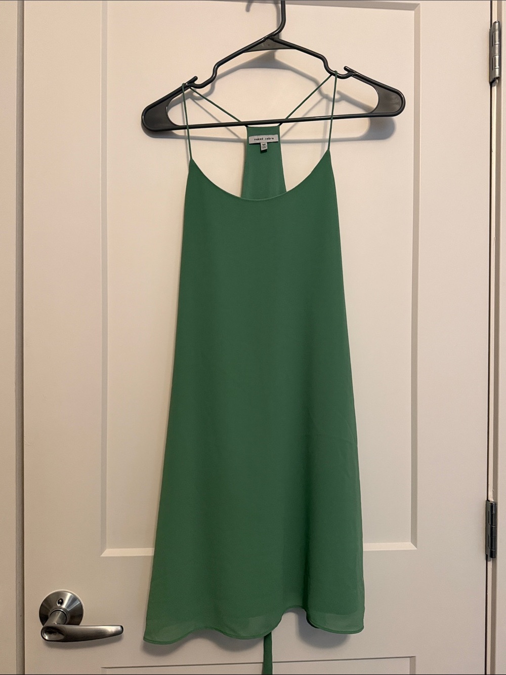 Naked Zebra Emerald Green Mini Slip Dress